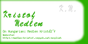 kristof medlen business card